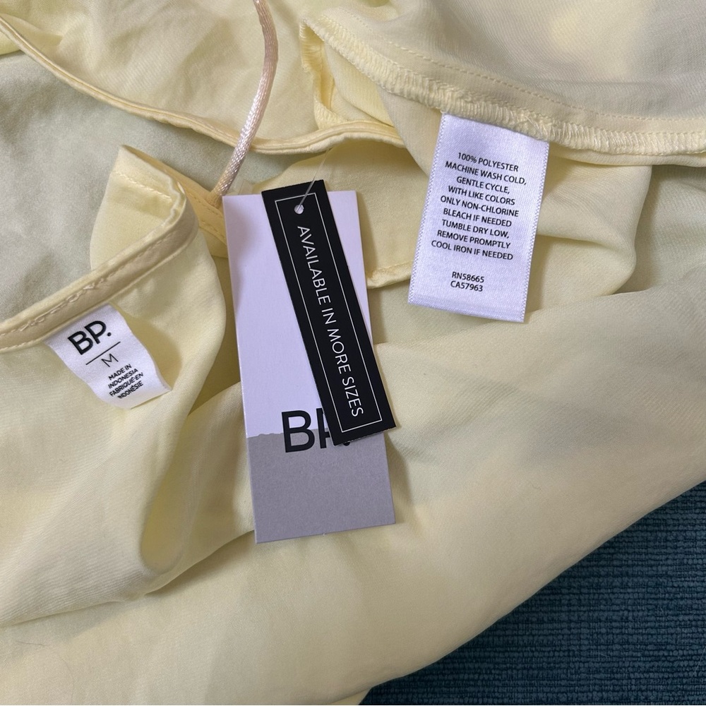 😎 SUMMER SALE Juniors BP Yellow Camisole Tank Crop Top Size M NWT - Picture 5 of 5